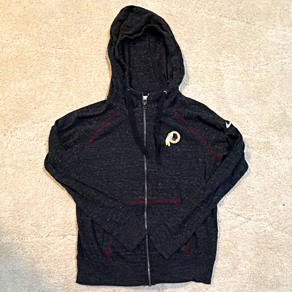 Nike NFL Washington Redskins Full Zip Hooded Sweatshirt Black Men's Size M
